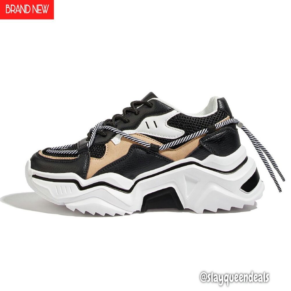 Women's Platform Sneakers Chunky Dad Shoes Retro Walking Comfort